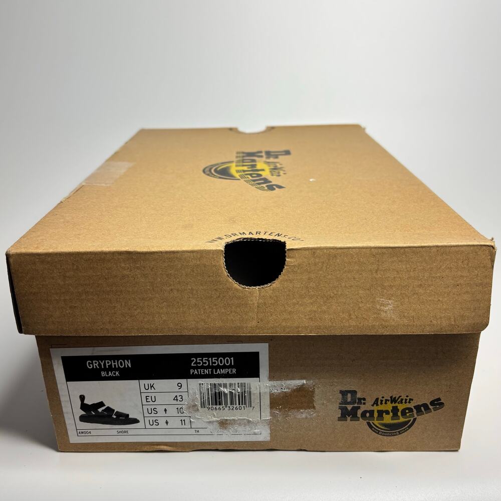 Dr. Martens Gryphon Patent Leather Gladiator Sandals in Black Patent Lamper - Picture 10 of 10